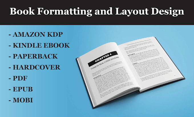 do book formatting and layout design for amazon KDP