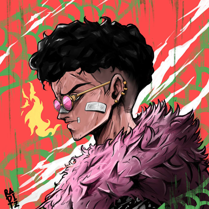 dibujo de perfil de anime