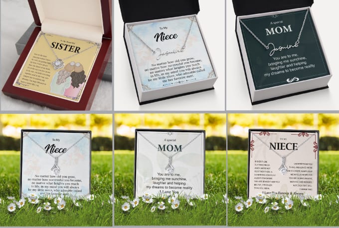 make shine on, jewelry and custome message card
