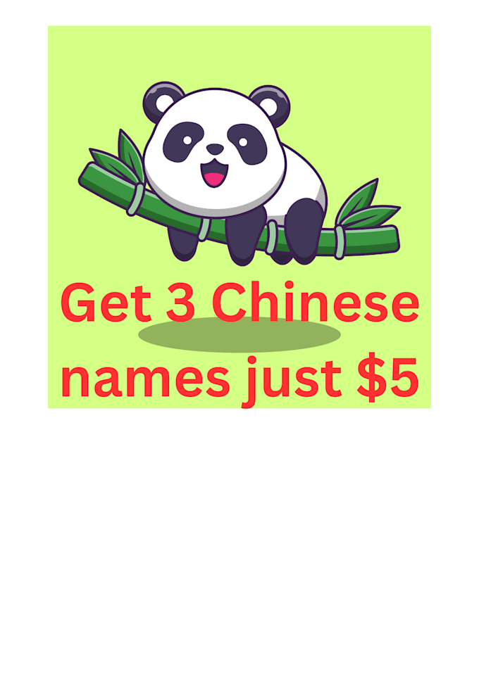 Create 3 different chinese names for you by Yourwonderfname Fiverr