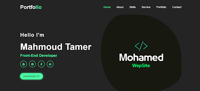Create a static user interface in html and css and java by Mohamed ...