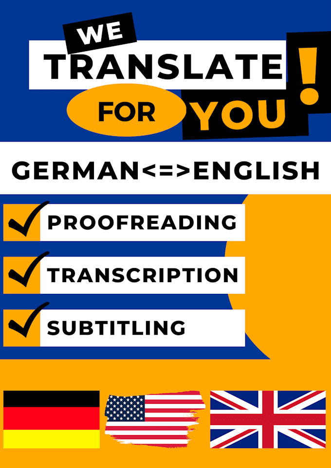 Do translation of english language to german and vice versa by Asif