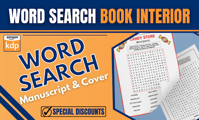 create your KDP word search book pages and cover