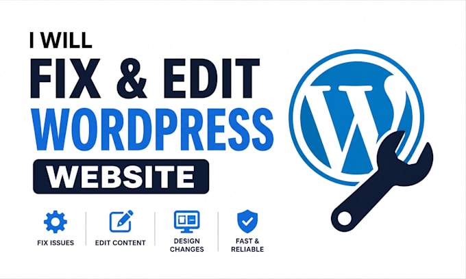 fix and edit wordpress website