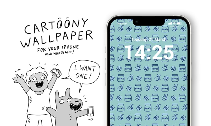 Create a cartoony wallpaper for your iphone and whatsapp by Luigi_segre ...