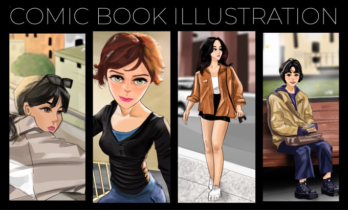draw cartoon comics, comic book and comic book illustration
