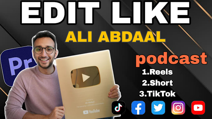 edit your podcast into short videos like ali abdal style