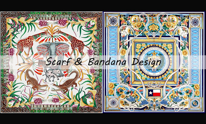 create scarf bandana pattern design for fabric prints