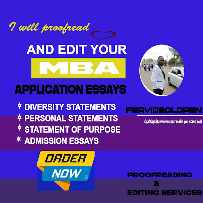 edit, review and perfect your MBA essays and statement of purpose