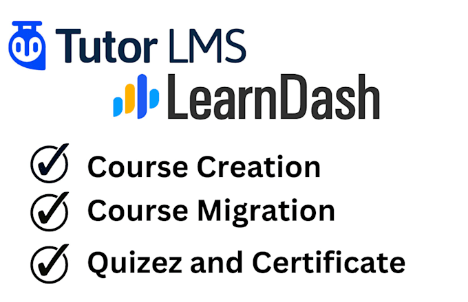 setup tutor lms, customize learndash and create wordpress elearning webiste