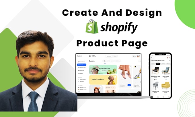 design a shopify landing page or product page
