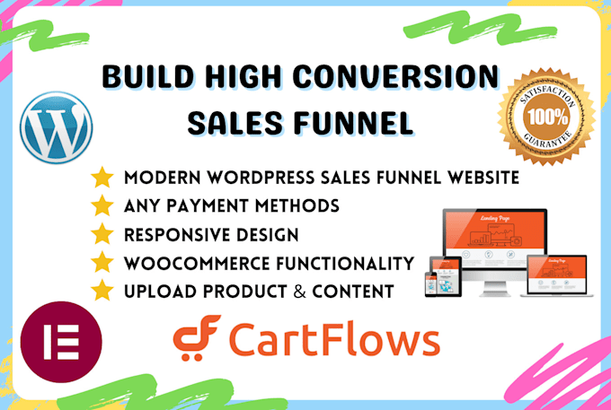 build high conversion sales funnel, cartflows landing page