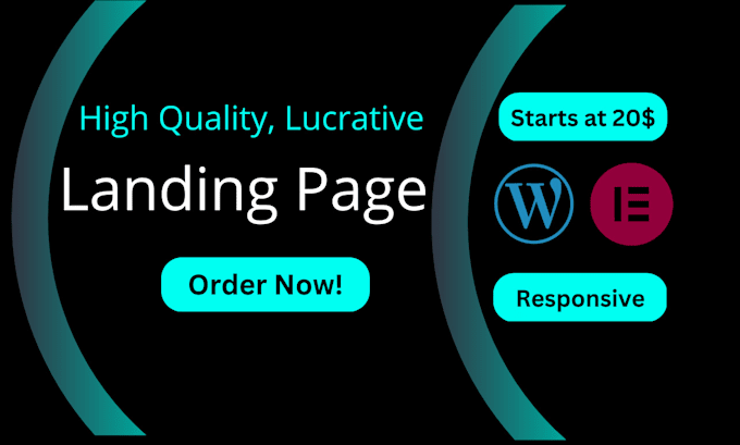 create wordpress or elementor landing page
