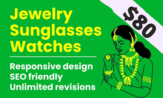 make professional jewelry, sunglass, watches website design using wordpress