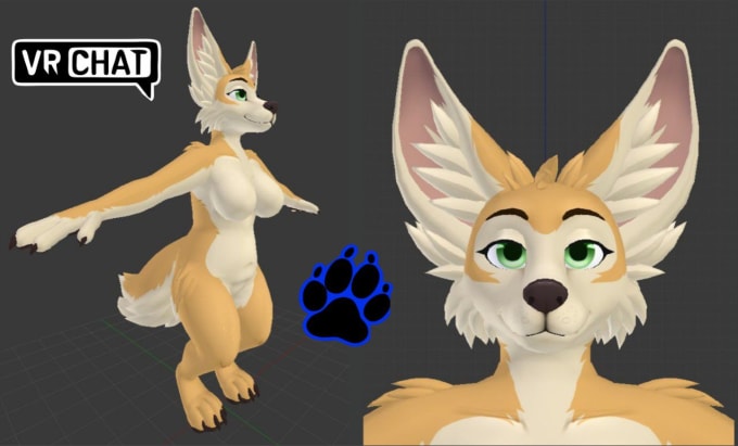 Do 3d Model Vrchat Avatar Furry Fursona Nsfw For Vrchat Vtuber Animaze By Rotmixzy Fiverr 9071