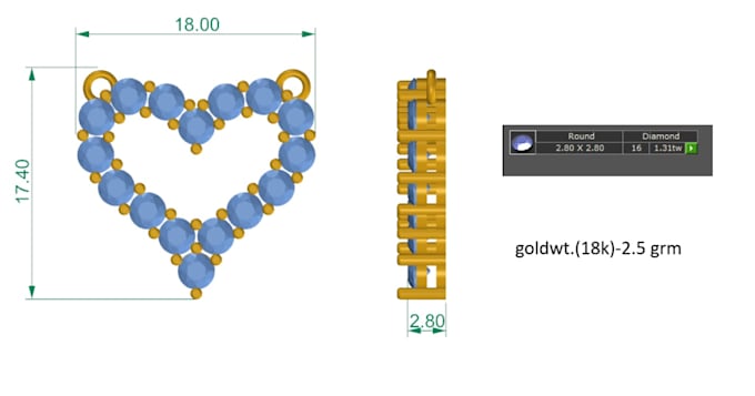 custom cad design diamond jewelry