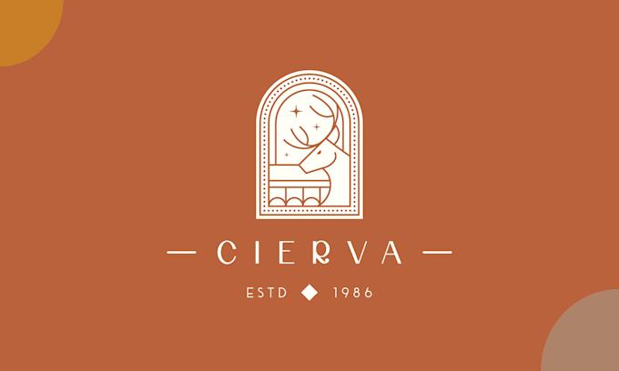 design hand drawn boho and minimalist botanical feminine logo
