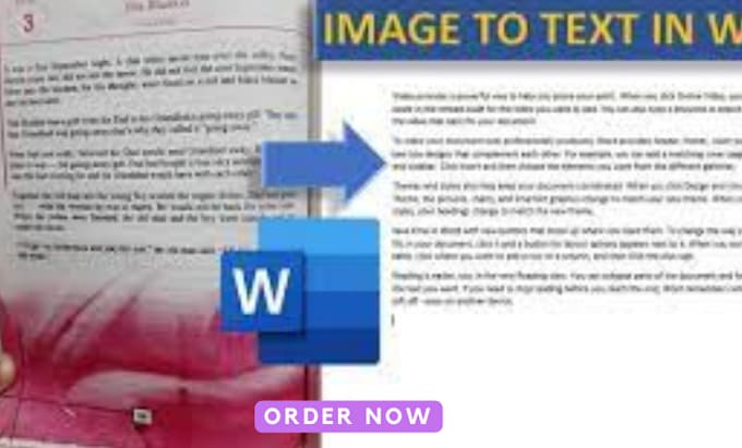 Convert Image Text To Word Document Retype Word To Pdf By Sophiaprox 