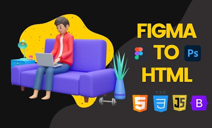 Covert figma to html psd to html css bootstrap5 responsive by Jta_abir ...