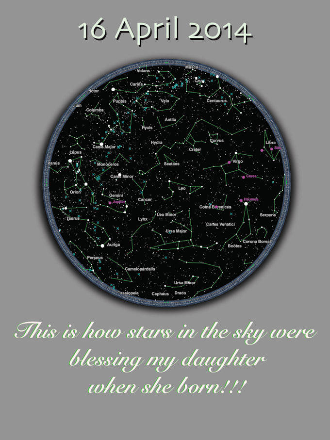 create personalized greetings with a star map