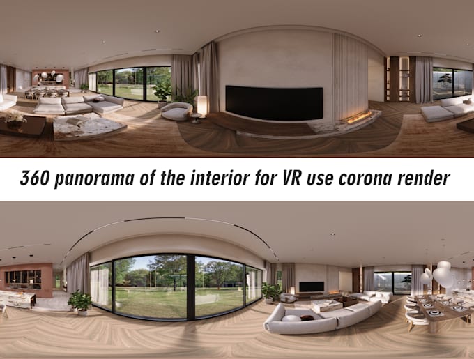 do a 360 panorama of the interior for VR use corona render