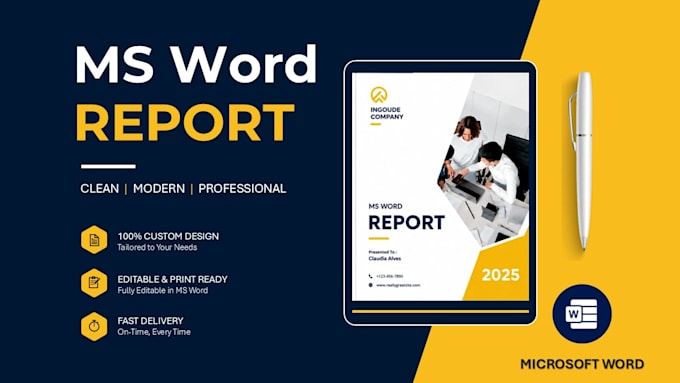 create ms word report template