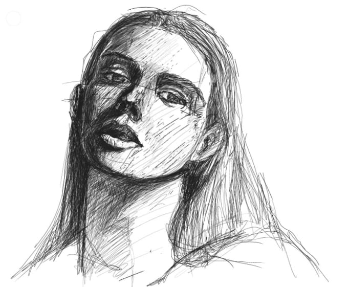 Sketch portrait Digital Art - Drisha Singh - Jose Art Gallery