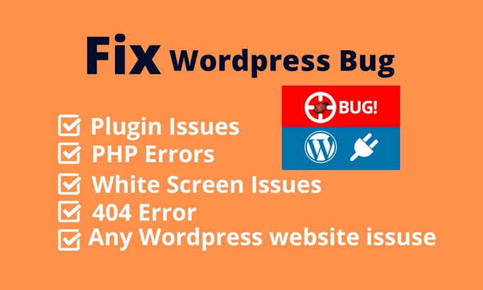 fix wordpress issues, wordpress bug fix, fix wordpress errors