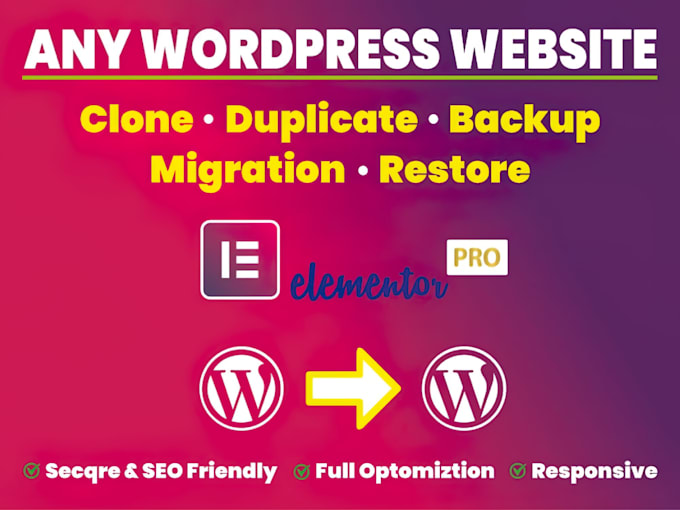 backup, clone, migrate, update wordpress website or blog
