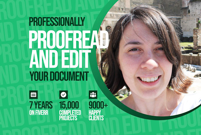 professionally proofread and edit your document, report, or article