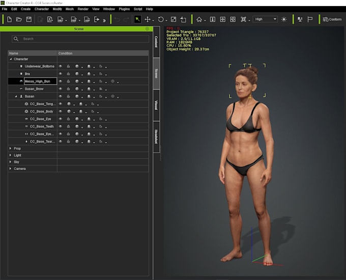 create realistic 3d game character models for unreal engine