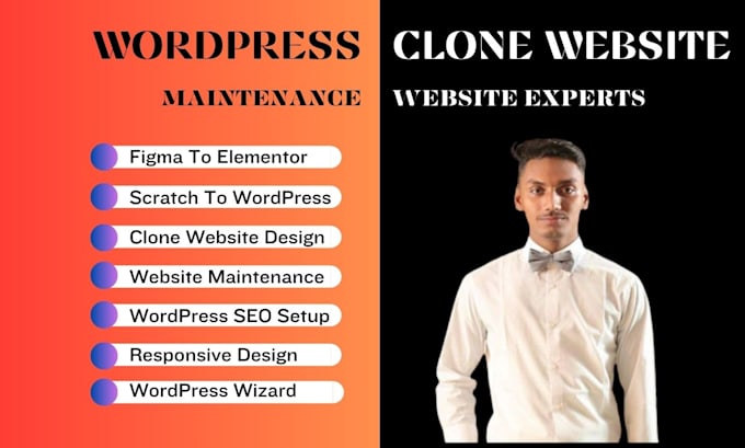 convert figma to elementor, clone website, website maintenance,scratch elementor