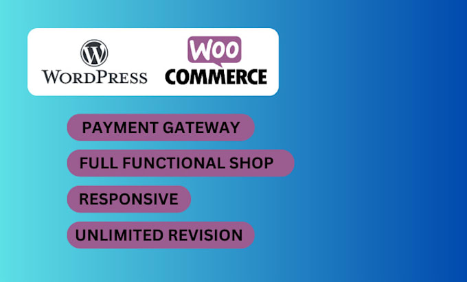 create a standard wordpress woo commerce website