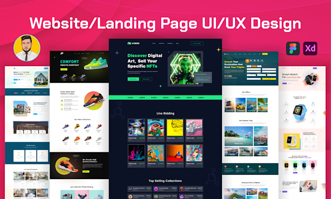 web template, website template, uiux, web mockup, landing page design in figma