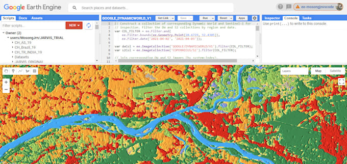 do your google earth engine task perfectly