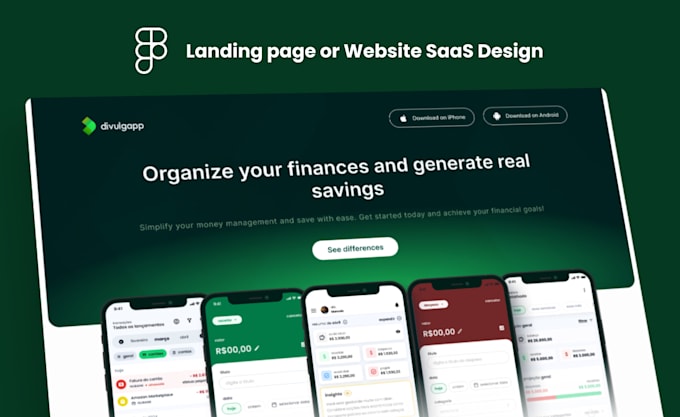 do a figma landing page or website saas design