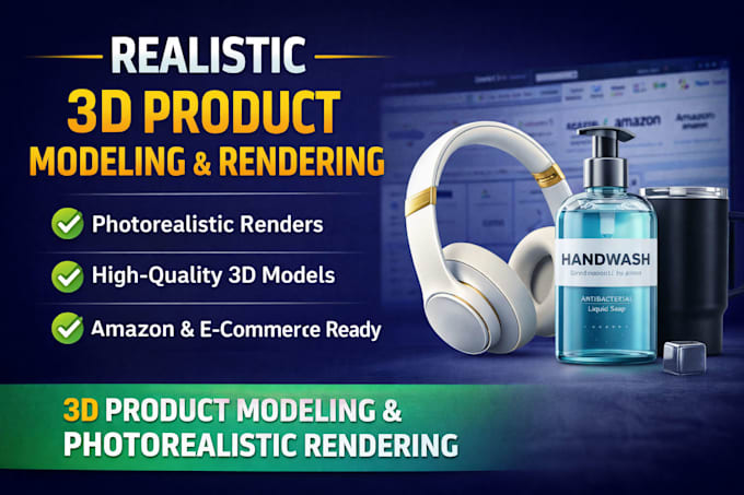 do realistic 3d product modeling and photorealistic rendering