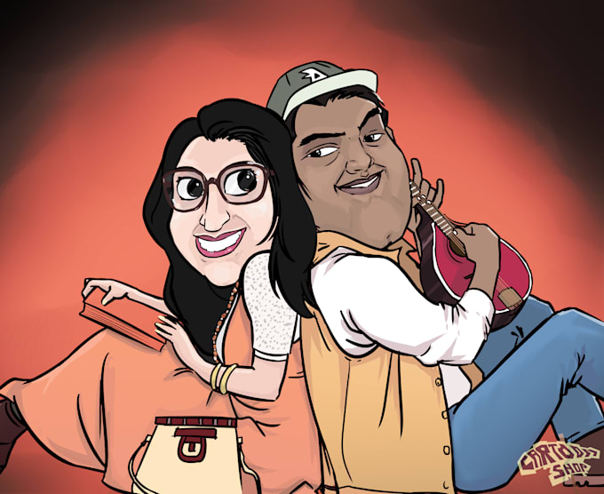Create a personalized couple cartoon by Maheshmuntasir Fiverr