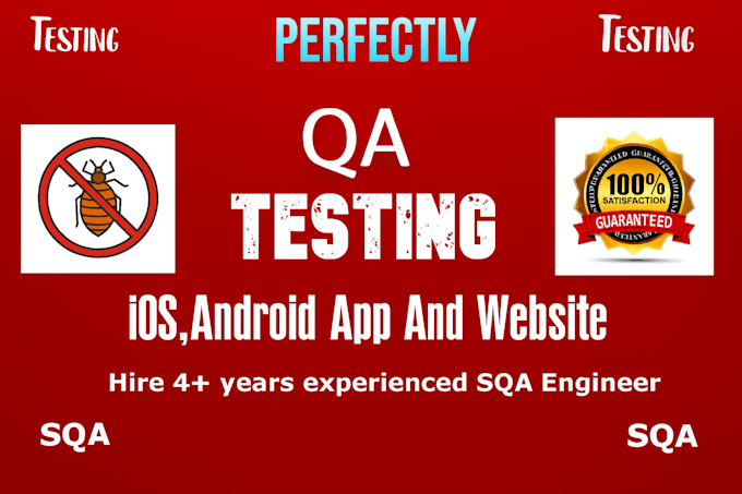 qa test on ios, android app for sqa and software testing bug report