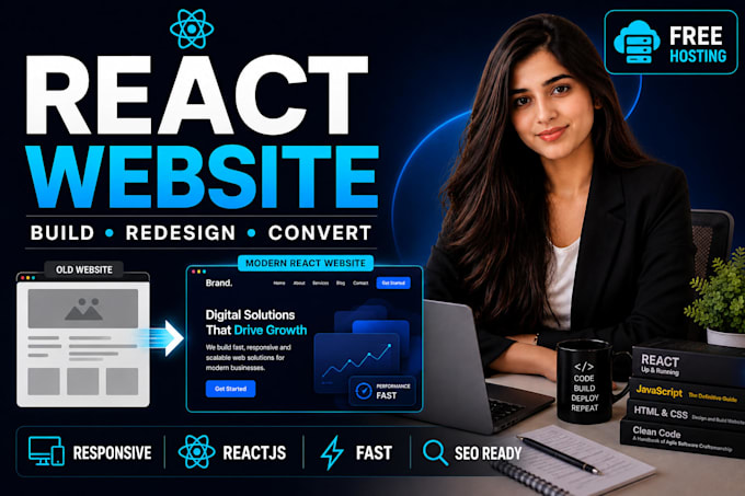 build a fast, SEO ready react website, redesign or convert to reactjs website