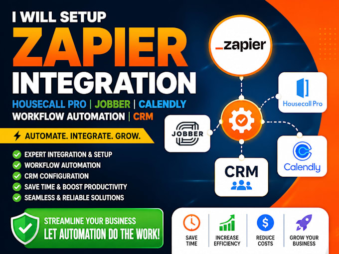 setup zapier integration housecall pro jobber calendly workflow automation crm