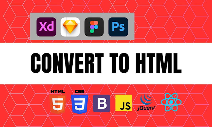 convert any file to html, bootstrap 5 with responsive design