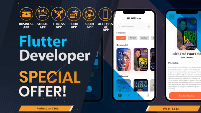 Do ios and android mobile app development using flutter by Proof_code ...