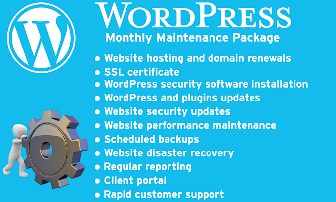 perform wordpress website management and maintenance support