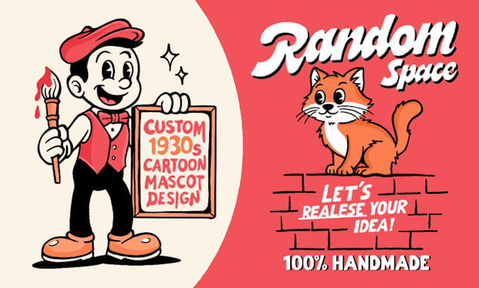 draw classic toon character inspired by early animation