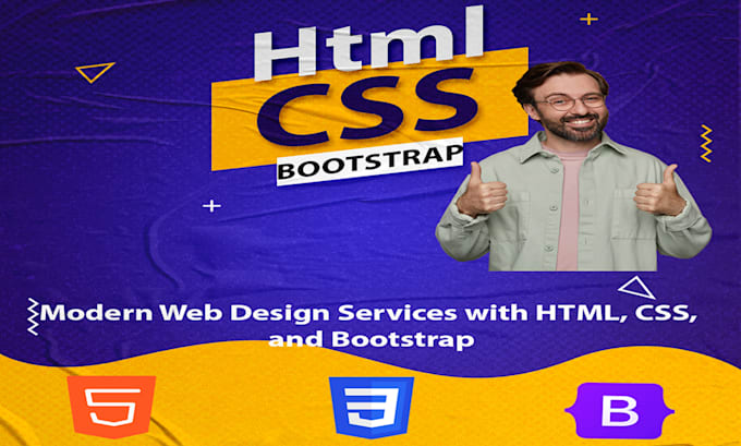 Do responsive html css bootstrap design by Assilkellil | Fiverr