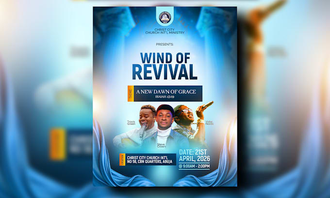 design a stunning and unique church flyer within 24hour
