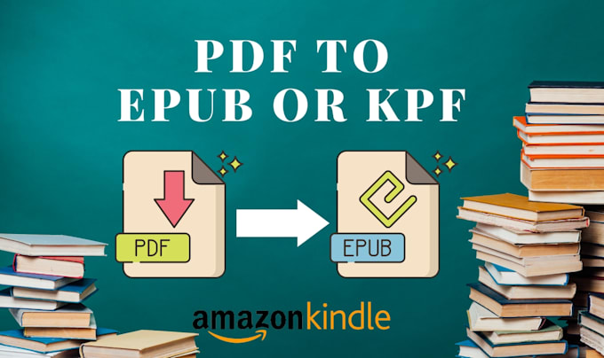 convert your PDF to epub or kpf format