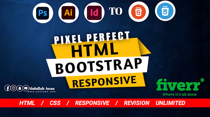 custom PSD to HTML conversion service
