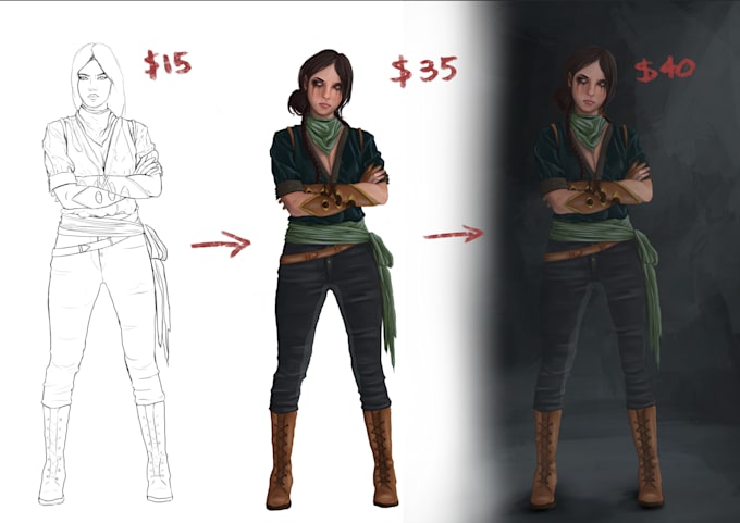Draw a character design, concept or illustration by Aartcia | Fiverr